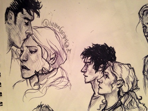 lizthefangirl:*screams* TRADITIONAL PERCABETH SKETCHIES *flails arms*