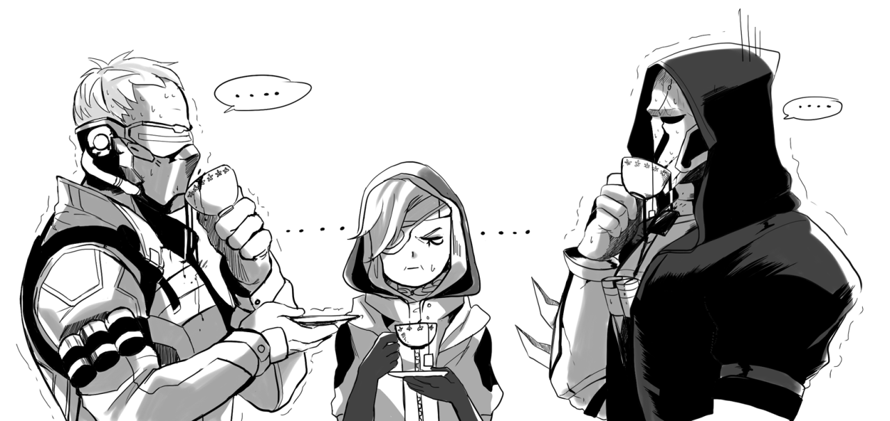 aminoscribbles:  Awkward tea party, with your old best friends.  