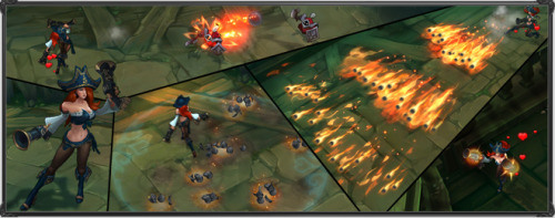 ask-sivir:  captainmissfortune:  countcyanide:  Miss Fortune and Gangplank Champion update! http://na.leagueoflegends.com/en/page/champion-update/miss-fortune-struts-pbehttp://na.leagueoflegends.com/en/page/champion-update/gangplank-sails-pbe  /do love