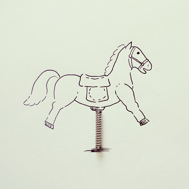tastefullyoffensive:  Everyday Objects Blended With Simple Sketches (Part 2) by Javier