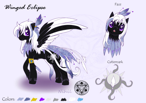  Reference of my ponysona, her name is Winged Eclipse, she is inspired of My little pony frienship i