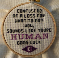 shadesfire:  got bored and decided I needed one of my favorite Welcome to Night Vale tweets as a cross stitch 