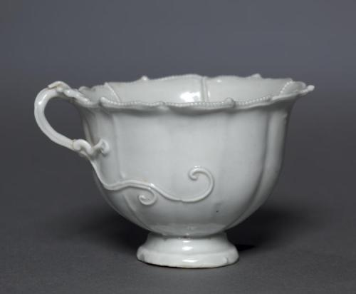 Fluted Cup with Dragon Handle, Qingbai Ware, early 14th Century, Cleveland Museum of Art: Chinese Ar