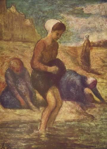 artist-daumier: On the Shore, 1853, Honore DaumierMedium: oil,panel