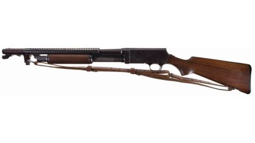 US Stevens Model 520-30 trench shotgun with bayonet, World War II.from Rock Island Auctions