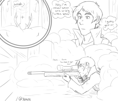 yaxxm:looks like what lance shot wasn’t an animal after all,,, 1/?