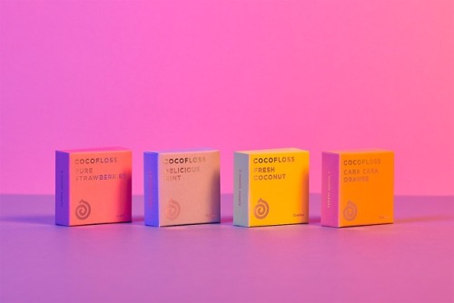 Fancy dental floss brand package design by Anagrama 