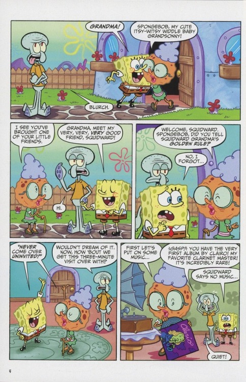 darkvioletcloud:  pancaketiffy: Just remembering you guys that Spongebob’s grandma have the same tastes as Squidward and they get along very well. This explains why Spongebob is so fascinated by his artistic talents.  This is so fucking cute I’m gonna