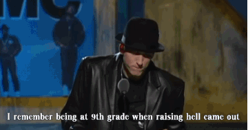 thashady:  Eminem inducts Run DMC into the Rock and Roll Hall of Fame in 2009 (ThaShady.tumblr.com xD)