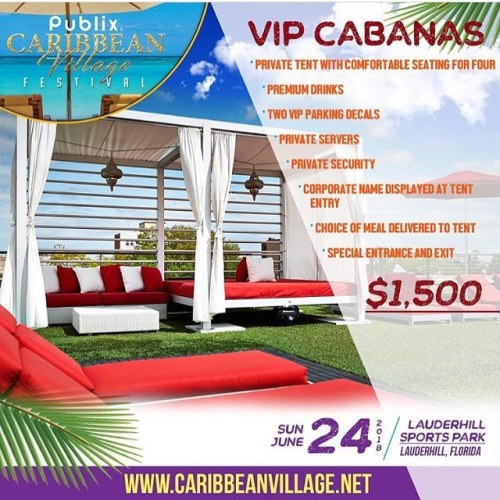 Caribbean Village is happening June 24th! Did you booked your #cabana yet? Only #4 left. @caribbean.