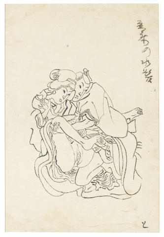 fujitsubohime:  Shita-e (preliminary drawing)Attributed to Utagawa Kuniyoshi (1797-1861)Mid