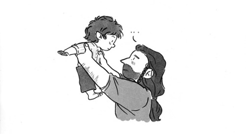 cielo-chii:thorin and frodo the cutie hobbit !