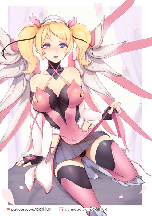 darknesslux: [Pink Mercy♥] Get the reward in next month! : Become a Patron Buy This art work 