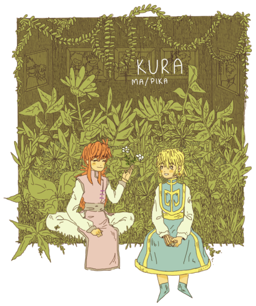 langleys: kurama showing kurapika his plant skills ((full view please))