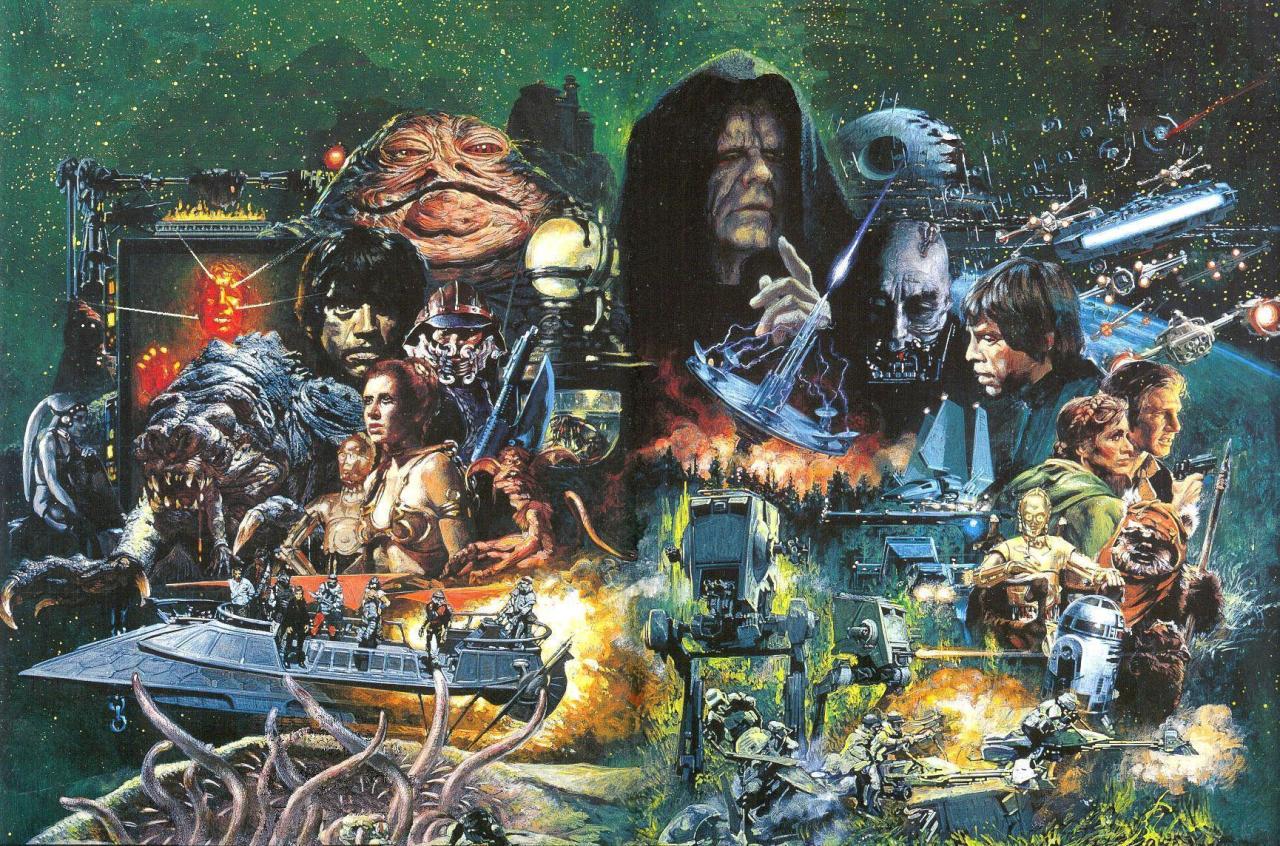 70sscifiart:  70sscifiart:  The original trilogy.  May the fourth be with you. Here’s