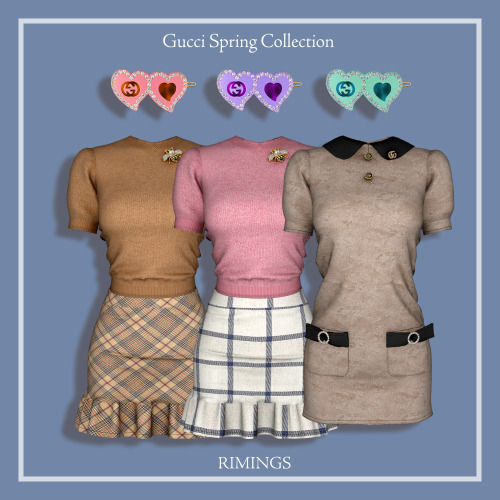  [RIMINGS] Gucci Spring Collection - FULL BODY / TOP / BOTTOM / HAT- NEW MESH- ALL LODS- NORMAL MAP 