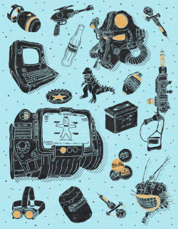 insanelygaming:  Artifacts: Fallout Art Prints available on Society6 Created by Josh Ln