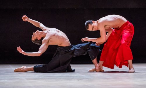 Matthew Ball and Calvin Richardson in “Obsidian Tear” - photo by Tristram Kenton