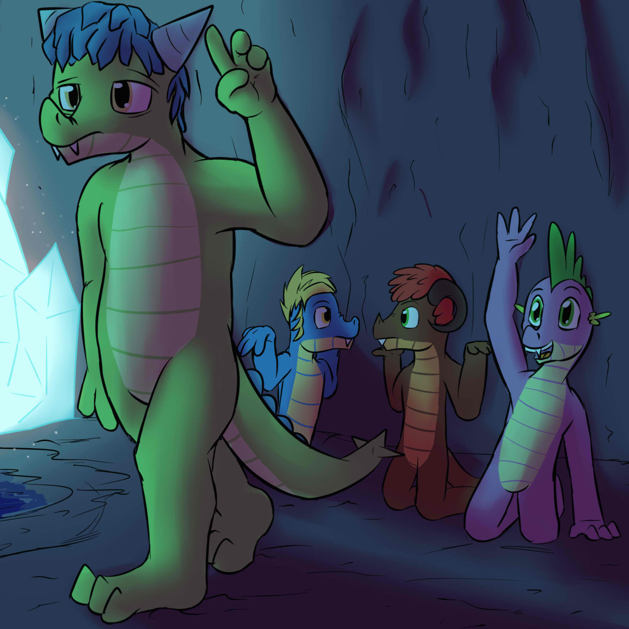  (page 36) The grumbling sounds got louder as did the sounds of footsteps that accompanied