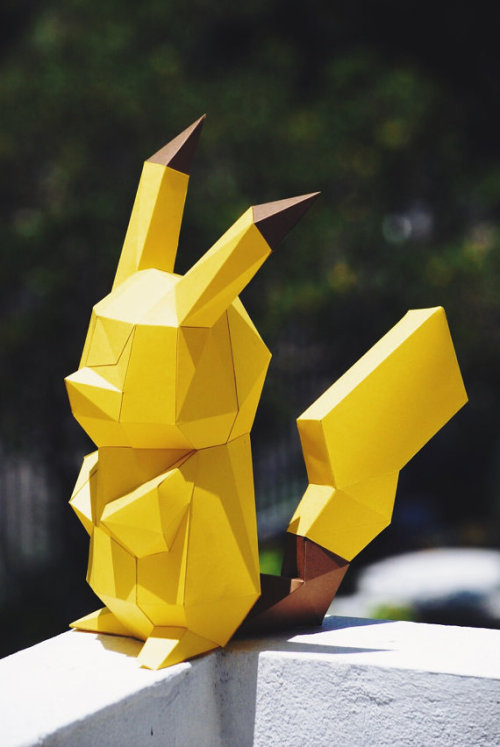 retrogamingblog:Papercraft Pokemon made by PazzleDIY