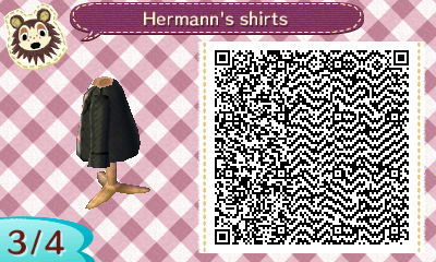 kochokoi:  i saw a lovely qr code of newton’s shirt awhile back and wanted to make one for hermann as well since i didn’t see any out there already ( u v u)* i might try to make one for the parka later on depending how hard it’ll be to pull off