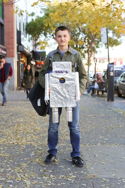 humansofnewyork:  “It’s an English assignment.” “English?” “Yeah. We had to build a robot and then write an essay about what it can do.” “So what does your robot do?” ‘It’s supposed to help the elderly with everything that