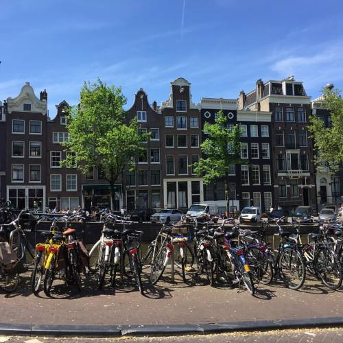 The unique architecture plus all those bicycles. Amsterdam is so special.  #happy #stroll #walk #enj