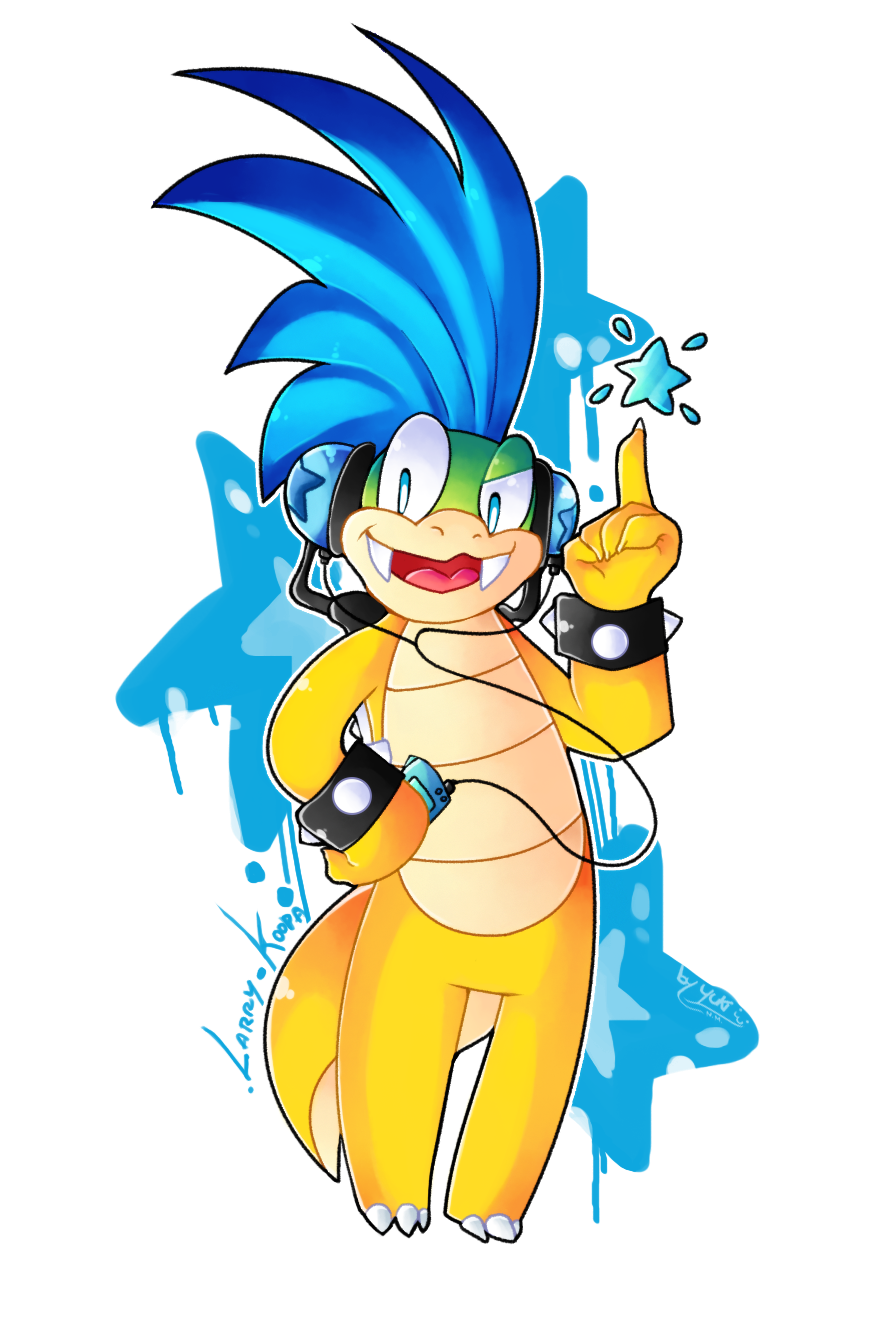 yuki-tiramisu:  Larry Koopa - Light Blue Star  Enjoy!——  i need draw more koopaling