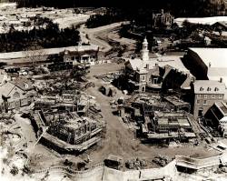 gameraboy:  Construction of Disney World’s Liberty Square. Via Imagineering Disney. More vintage Disney.