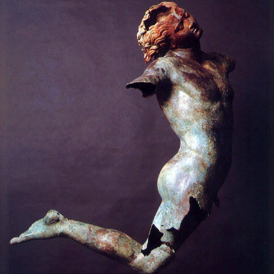 ohthentic:  artfreyparis:   Dancing Satyr of Mazara del Vallo, Greek 2-4 AD     Oh