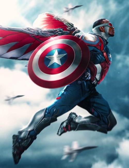 cinexphile:Bucky Barnes and Sam Wilson as Captain America by Aiko Aiham