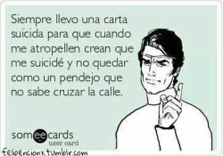 viejostiemposdeadiccion:  wazup-conchetumare:  buta, no llevaba mi carta suicida cuando me paso:/  siempretellevare vos que te burlas de mi accidente maldita!