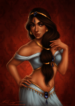 princessesfanarts:  Jasmine by Krista-Dunaway  