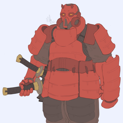 Heavy duty samurai cybersoldier guy