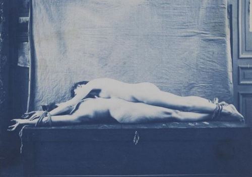 earliertime: Charles François Jeandel. Two naked women tied up and lying on top of one anothe
