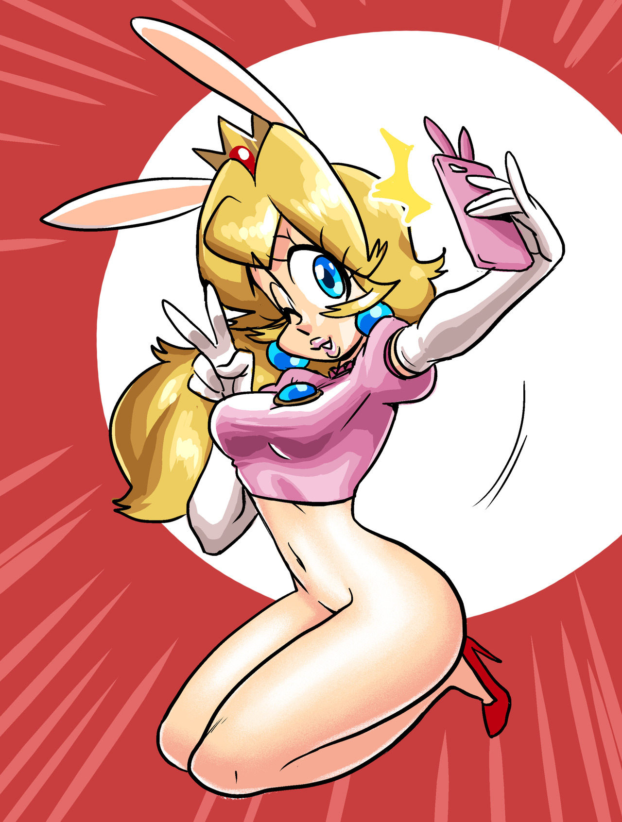 dconthedancefloor: Rabbid Peach uwu While Link slams her in her rabbid hole…yeah