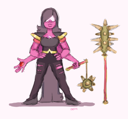 oelm:  Sugilite!!!  I’m feeling like she has a morning star, or a ball and chain, or a mace combo 