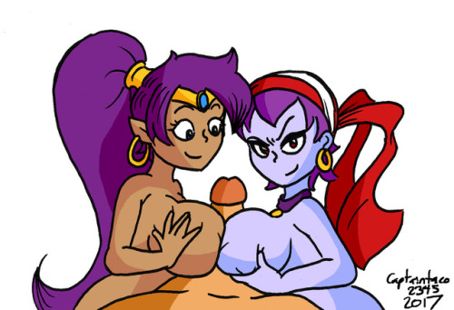 Shantae and Risky Boots double titfucking adult photos