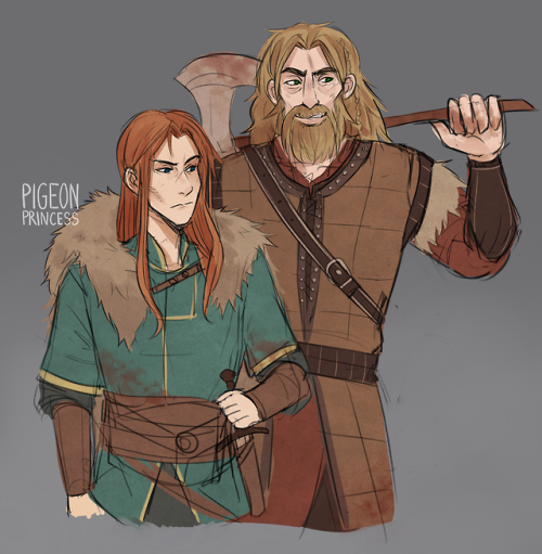 I designed some Viking OCs!! Introducing the Uncle &amp; Nephew duo from hell