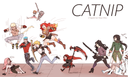 squad goals-ehem-, so i might like this fic a little bit :3A scene from the Monochrome/Checkmating fanfic “Catnip” by the lovely duo @fiercesomestdefenestrator where neo is a little shit and tries to attack weiss (for a third time) but ends up getting