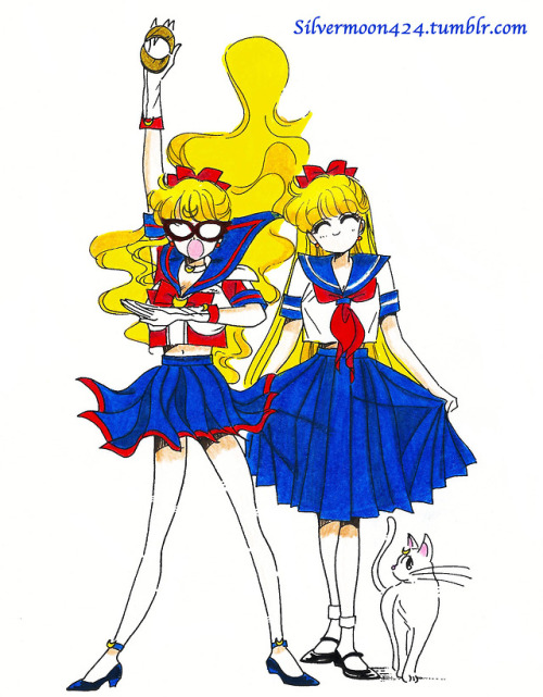 silvermoon424:A coloring I did of a concept sketch for Minako/Sailor V. She’s so cute! 
