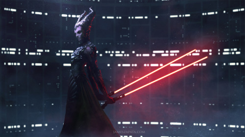 Darth Maleficent 2D digital fan art created by artist jamesface (James Zapata) of New Jersey, USA!!!