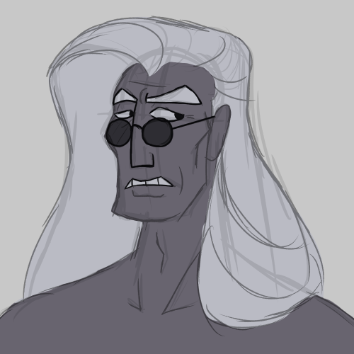 I did Hades too, I swapped out the features I usually draw on him with how I draw Posideon, because 