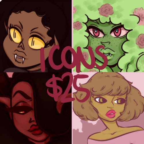 ghettoghoul:hi! my job wont be paying me until december so im taking commissions and even cutting do