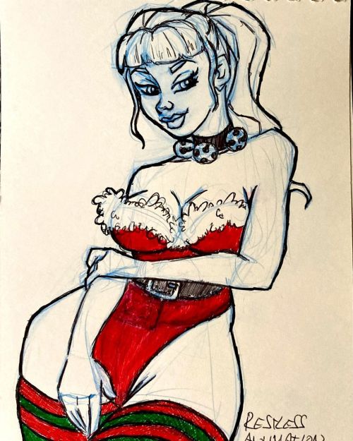 Some pinups for Xmas Eve! . . . #pinupgirl #pinup #pinupart #pinupartist #sexychristmas #santa #tra