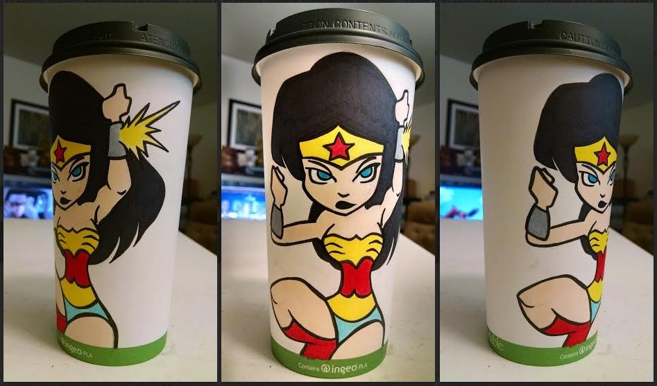 morningcoffeecupart:  My fictional crush…Wonder Woman!