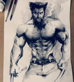 silverjow:  #inktober #inktober2015 #wolverine