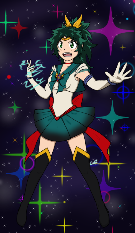 Oops my hand slipped. `\(-w-)/` SAILOR DEKU HERE TO SAVE THE DAY! ONE FOR ALL, MAKE UP! IN THE NAME 