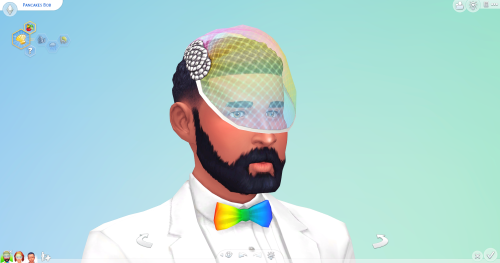 aithsims4: I wanted to use the veil for another hairstyle.  Just separated that and I fixed to 