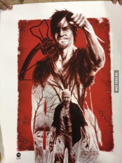 9gag:  Awesome The Walking Dead fan art.